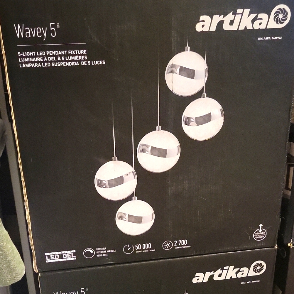 Artika Wavey 5 LED Pendant Fixture